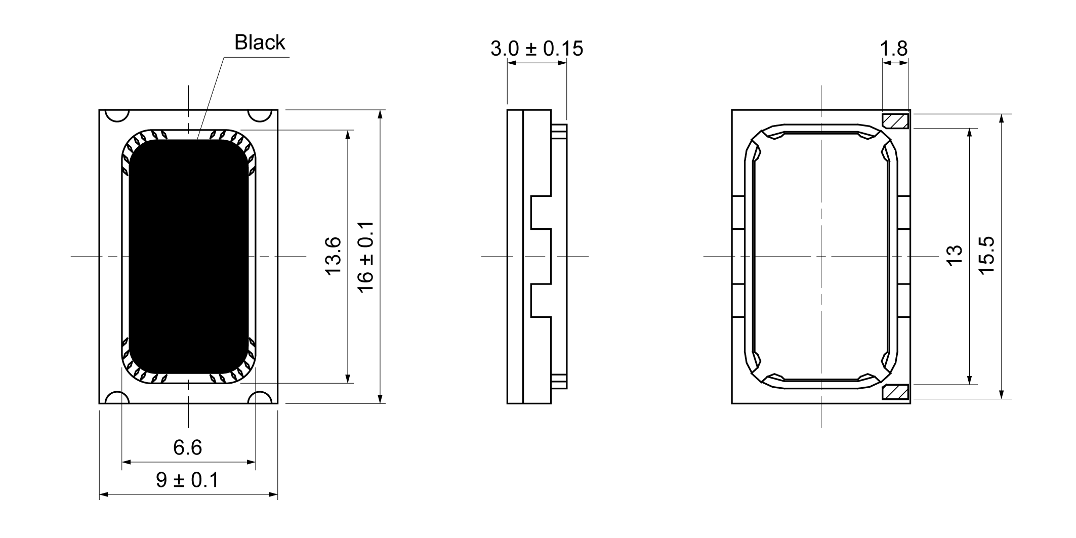 OSR1609EE-3.0TB0.7W8A Mechanical Drawing